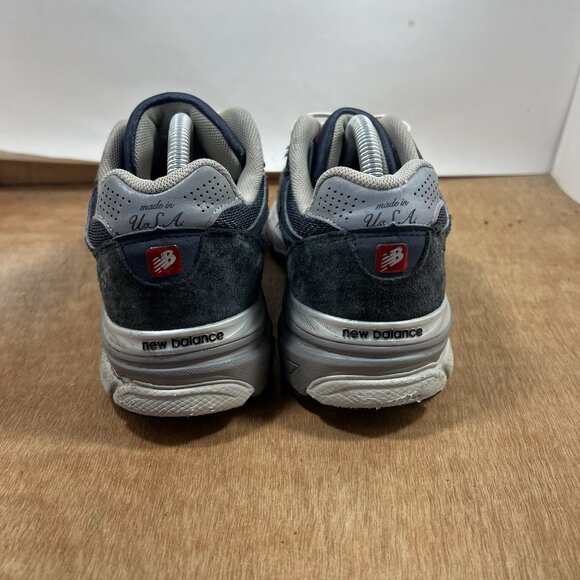 New Balance 990v3 Made in USA Navy Denim Suede M990NB3 Men's Size 8.5 Shoes - Picture 4 of 9